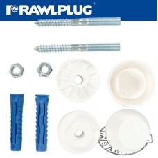 WASHBASIN MOUNTING KIT WITH 10MM 4ALL PLUGS AND SCREWS